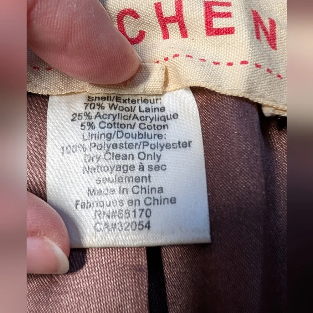 Anthropologie Mädchen Blazer, Women's Size M, Green Wool With Pink Accents - Picture 7 of 11